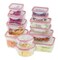Reusable Microwave Plastic 12 Container Food Storage Set